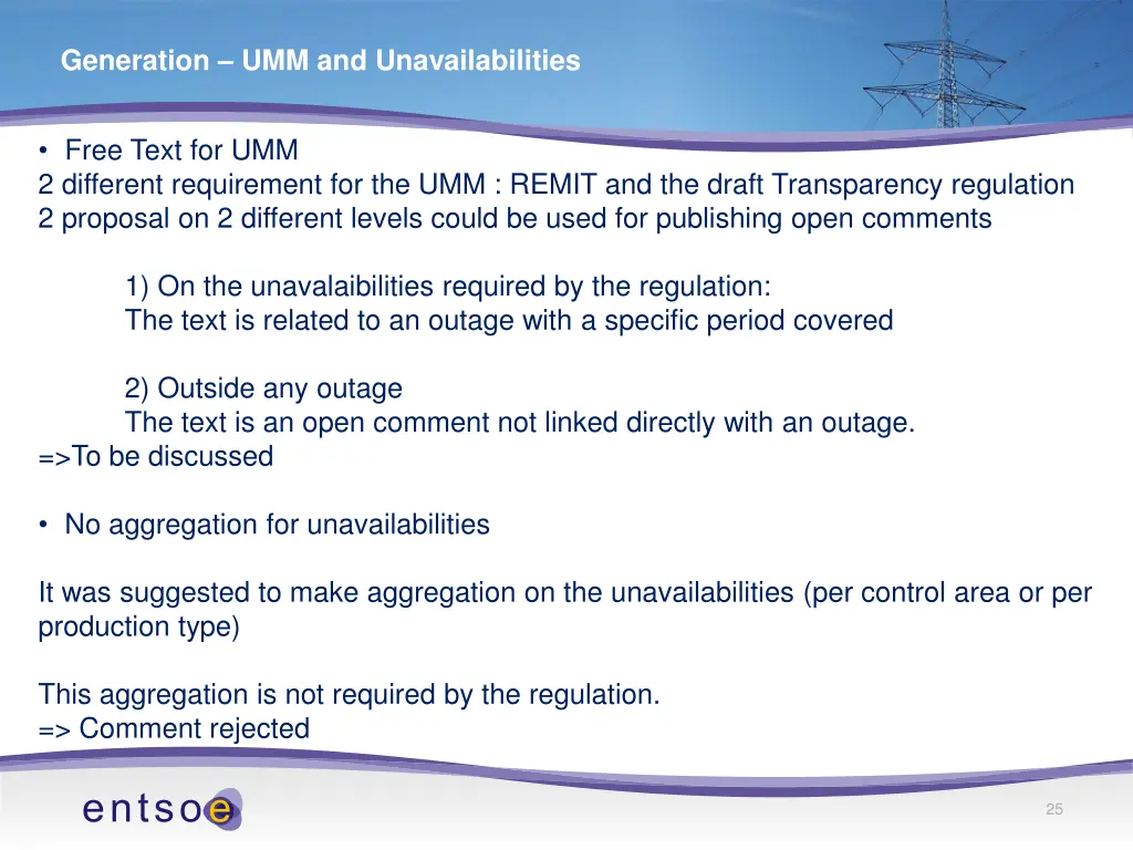 generation umm and unavailabilities 1