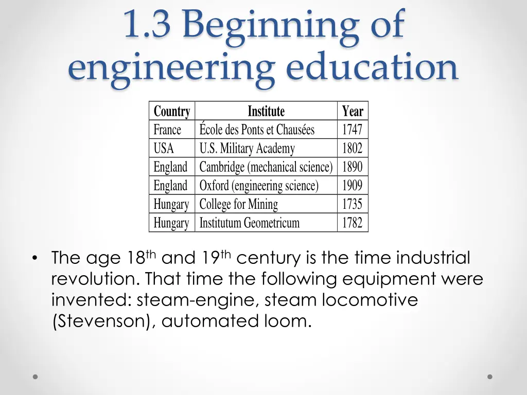 1 3 beginning of engineering education