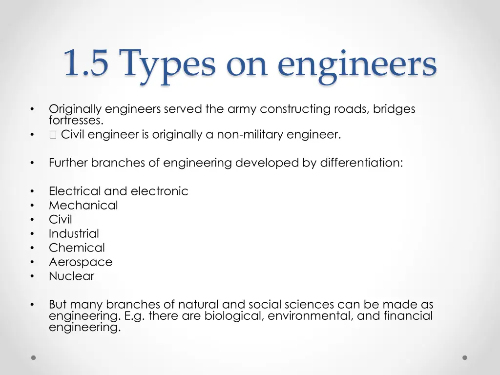 1 5 types on engineers