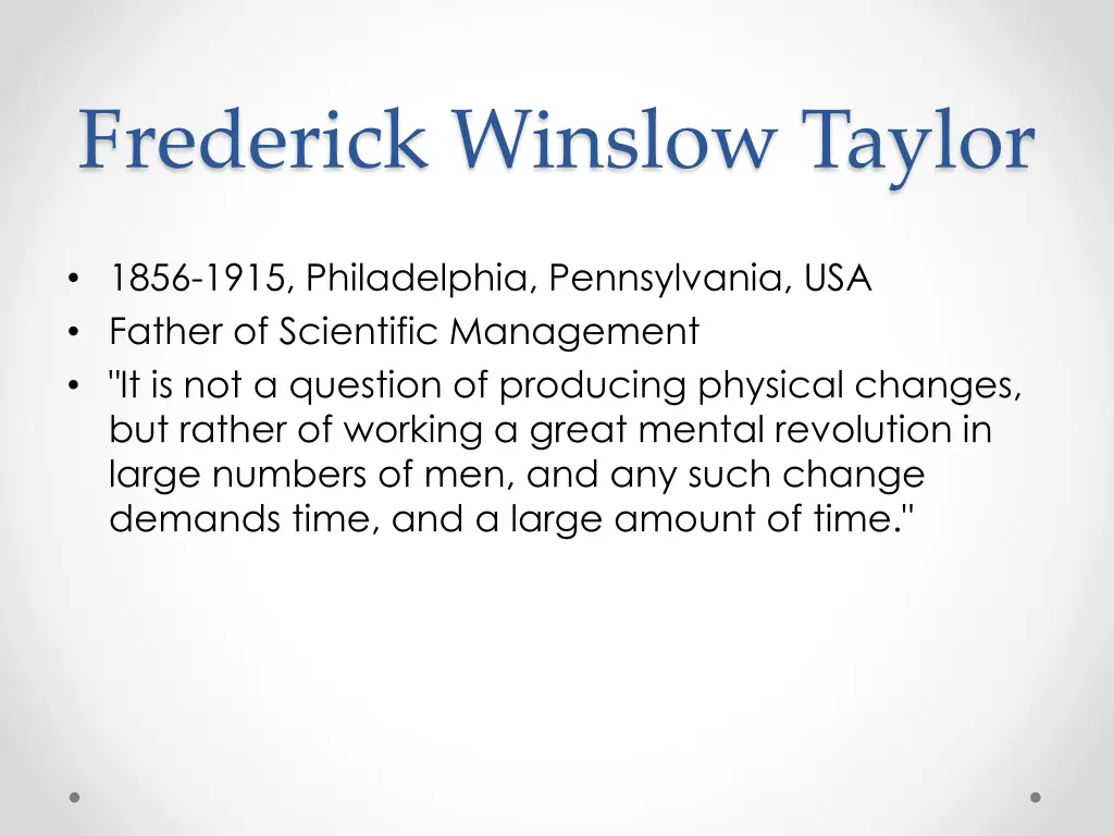 frederick winslow taylor