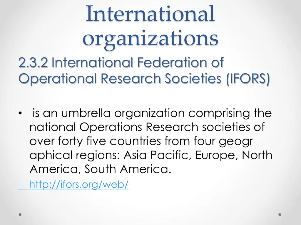 international organizations 2 3 2 international