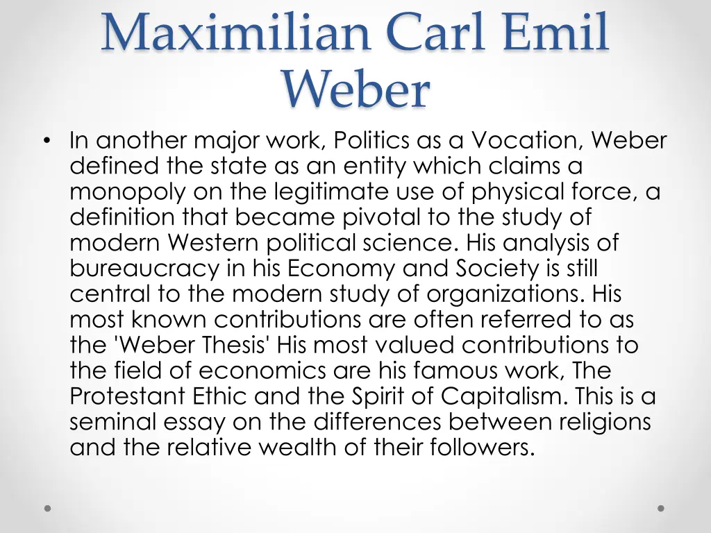 maximilian carl emil weber in another major work