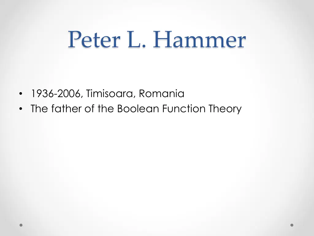 peter l hammer