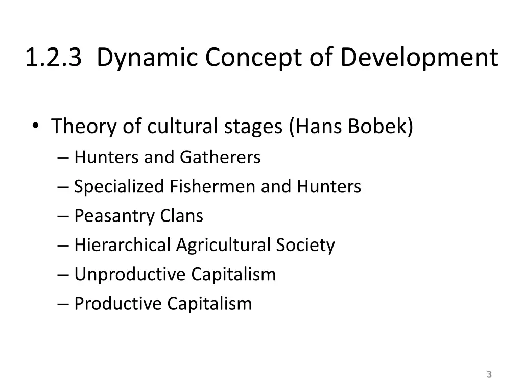 1 2 3 dynamic concept of development