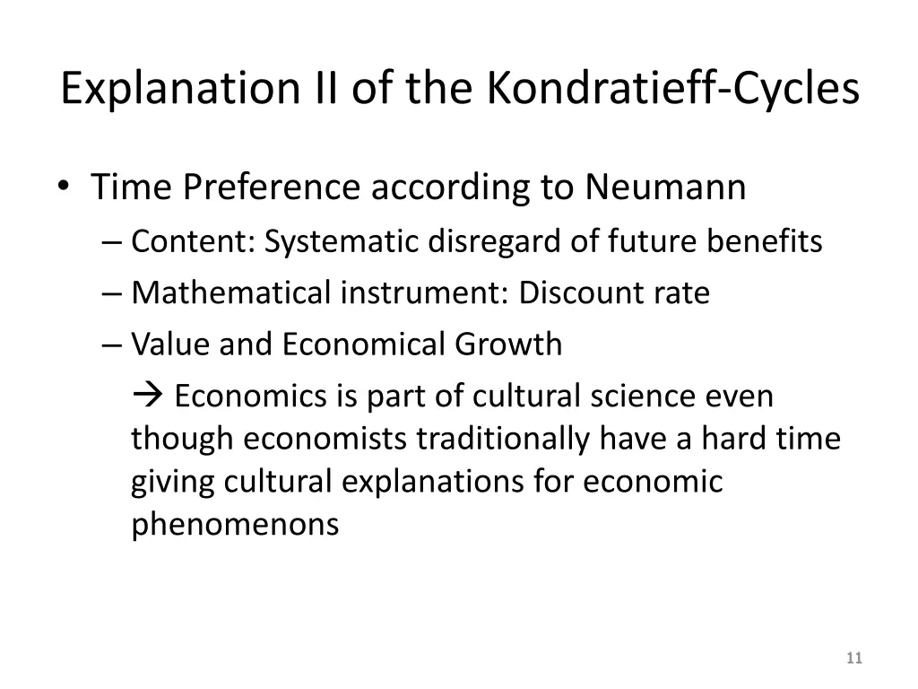 explanation ii of the kondratieff cycles