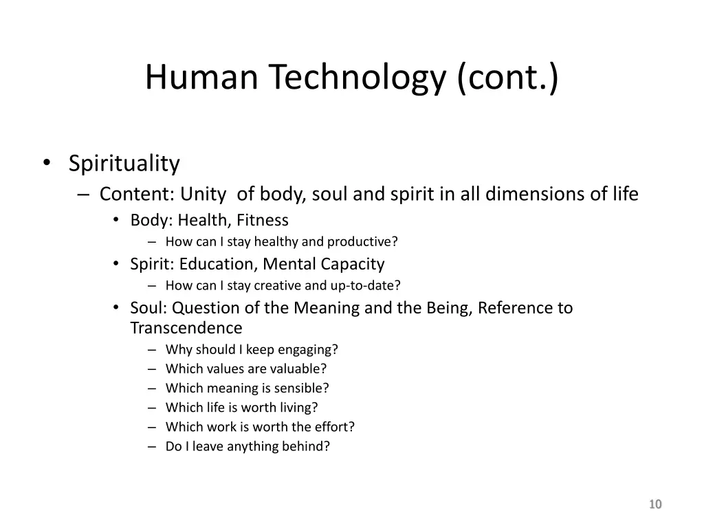 human technology cont