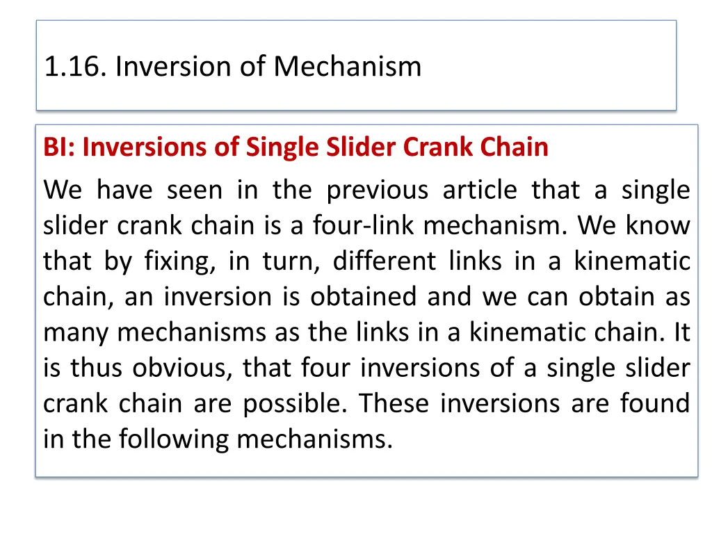 1 16 inversion of mechanism 17