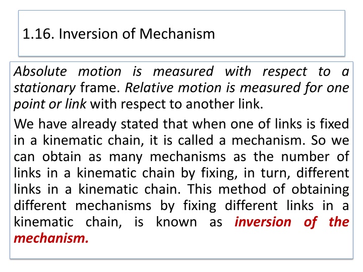 1 16 inversion of mechanism