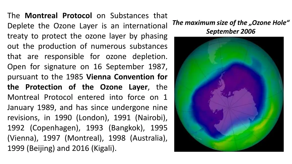 the montreal protocol on substances that deplete