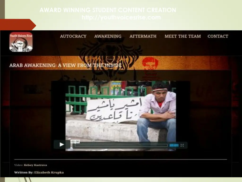 award winning student content creation http