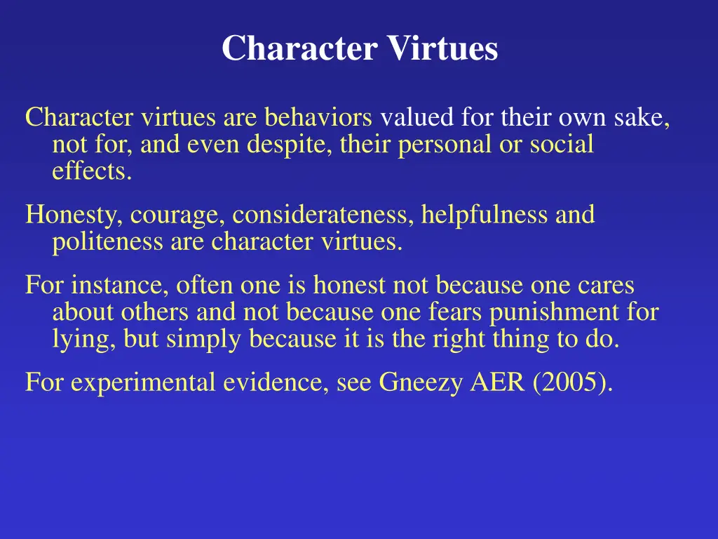 character virtues