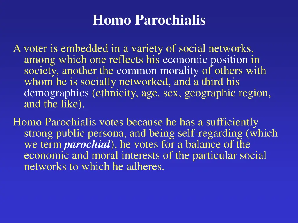 homo parochialis