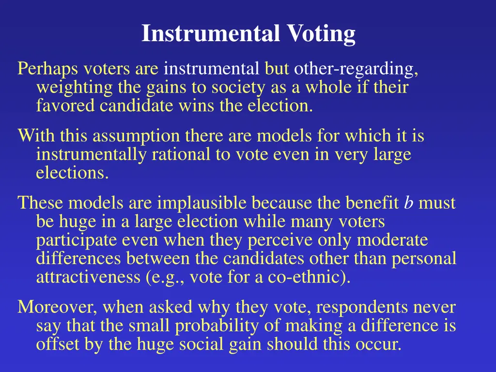 instrumental voting