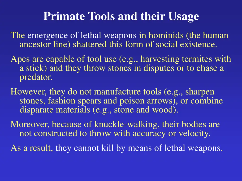 primate tools and their usage