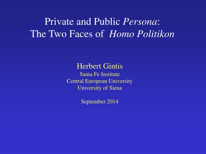 private and public persona the two faces of homo