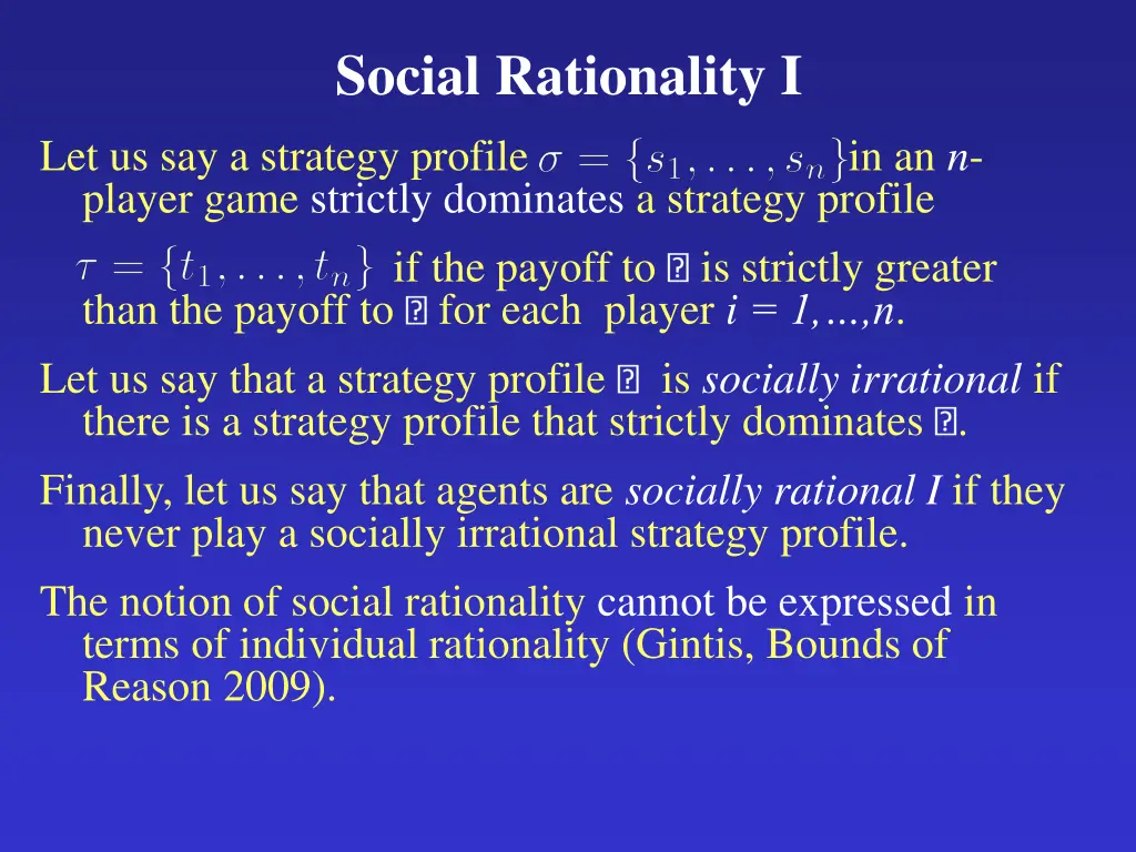 social rationality i