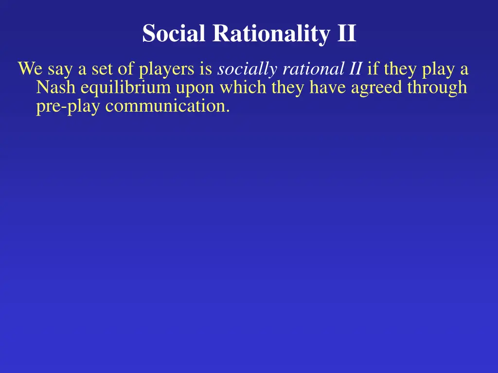 social rationality ii 1