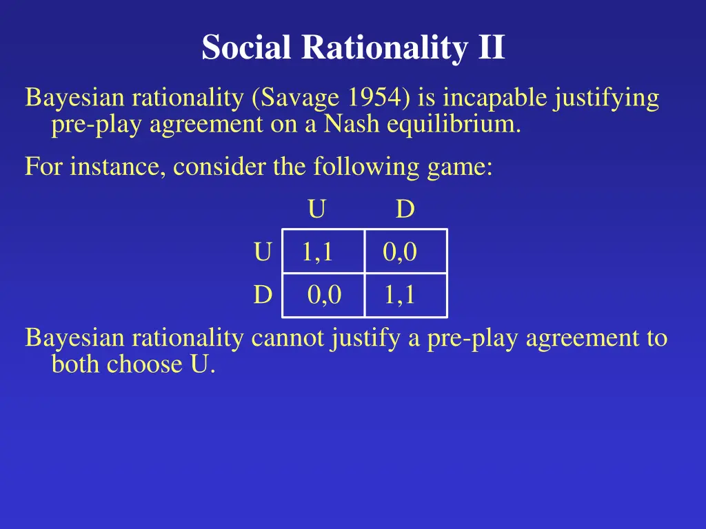 social rationality ii