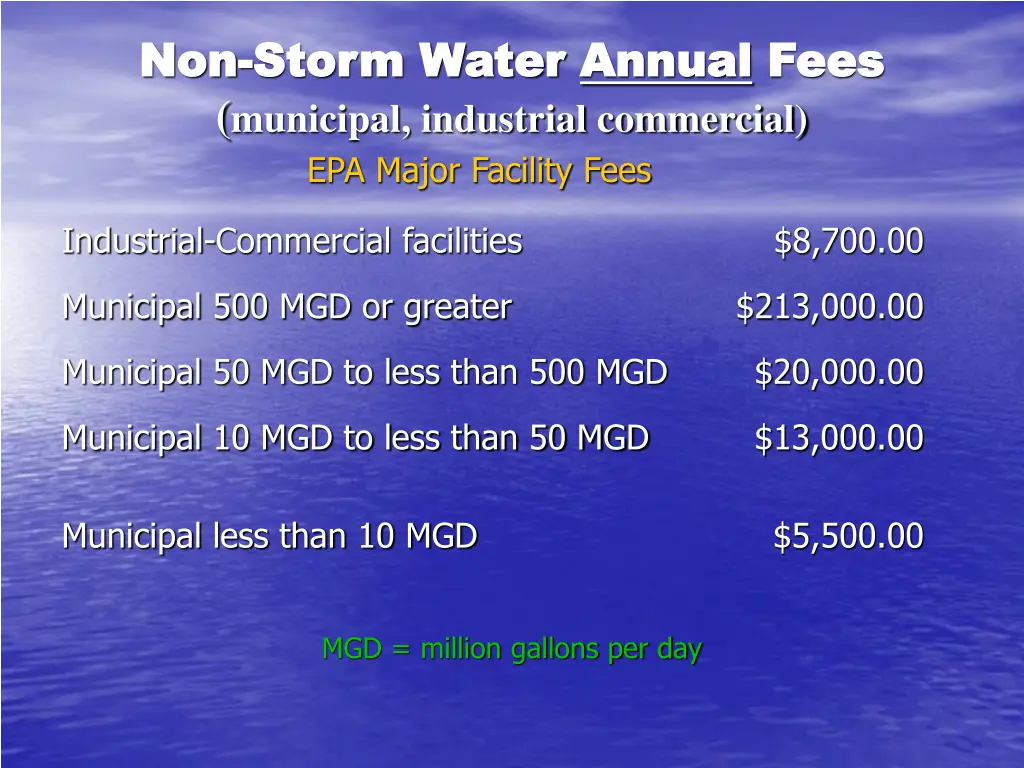 non non storm water storm water annual municipal