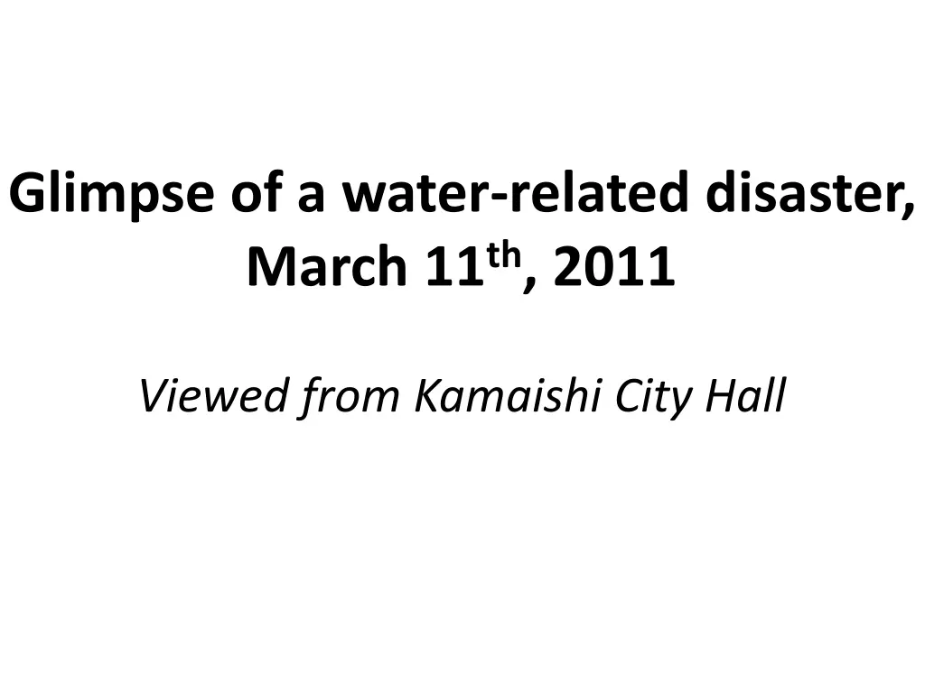 glimpse of a water related disaster march