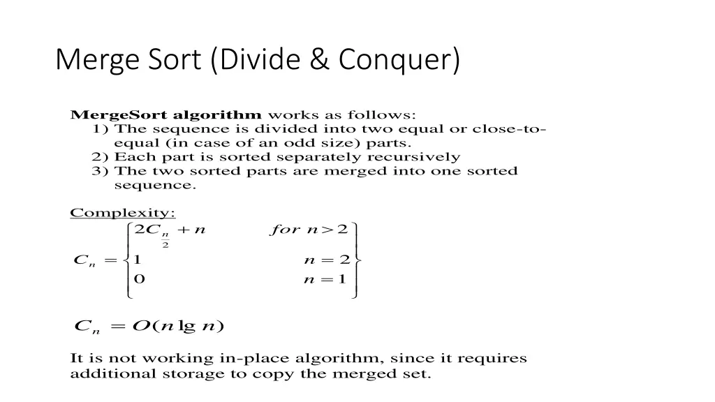 merge sort divide conquer 1