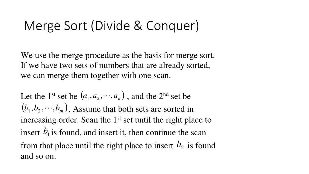 merge sort divide conquer