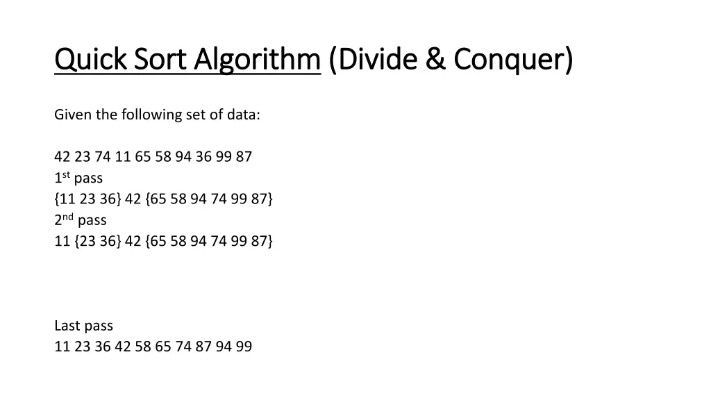 quick sort algorithm quick sort algorithm divide