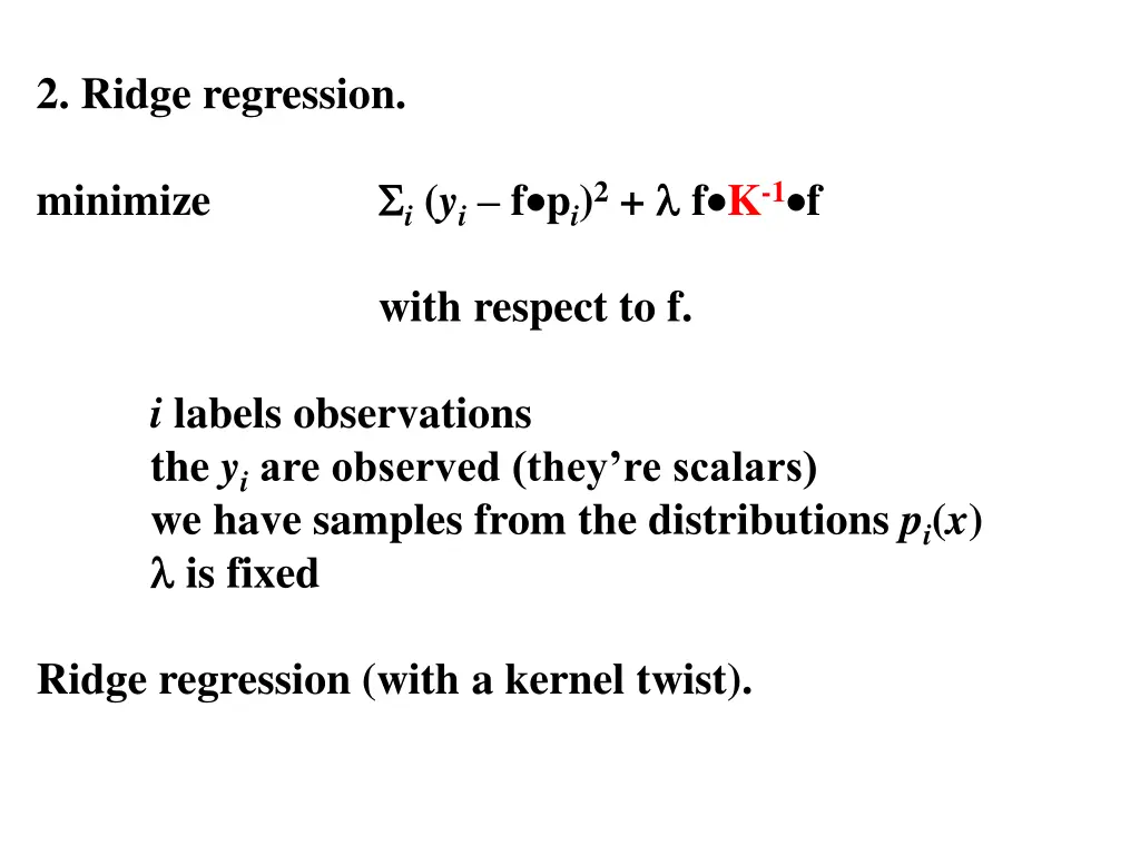 2 ridge regression