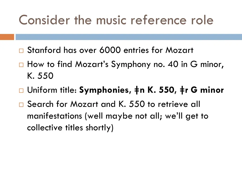 consider the music reference role