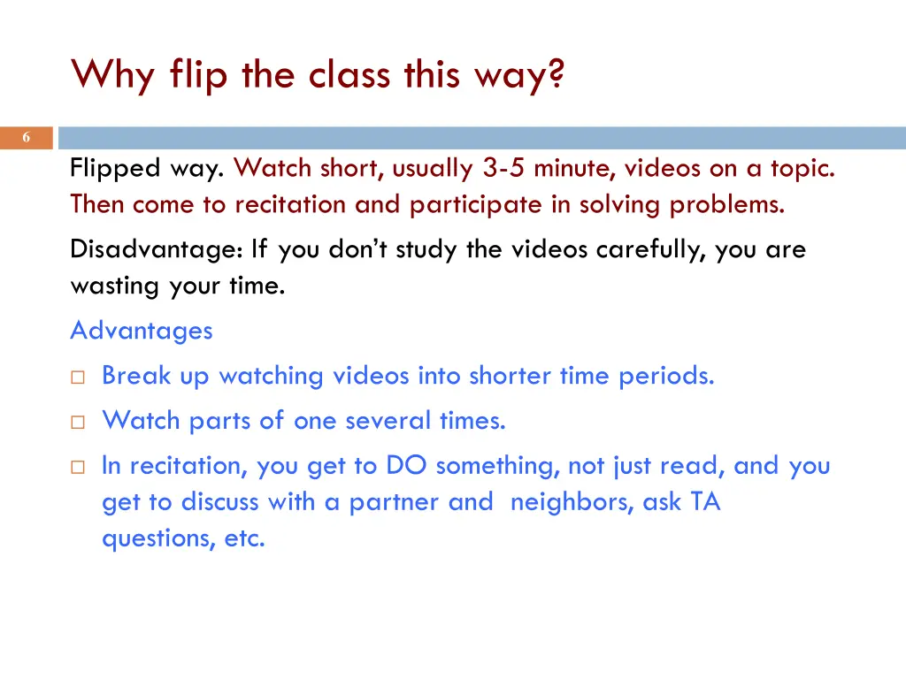 why flip the class this way 1