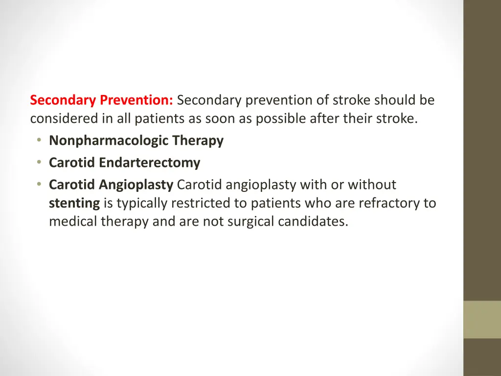 secondary prevention secondary prevention