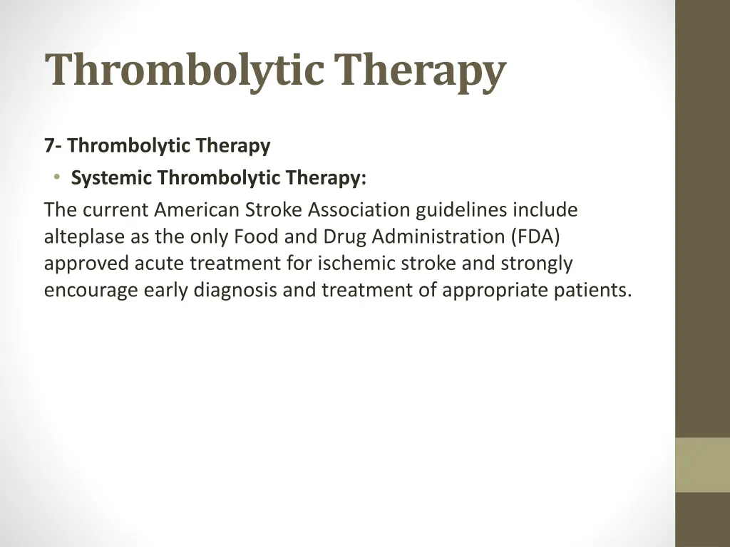 thrombolytic therapy