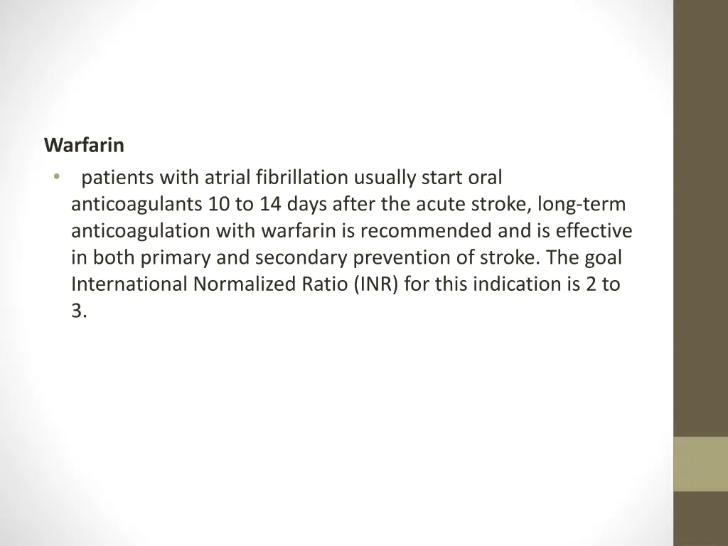 warfarin patients with atrial fibrillation