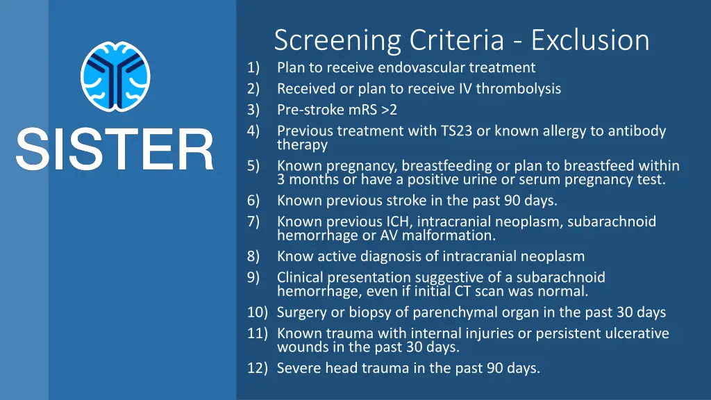 screening criteria exclusion