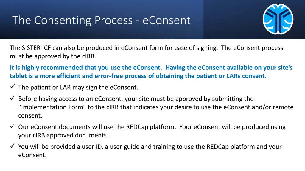 the consenting process econsent