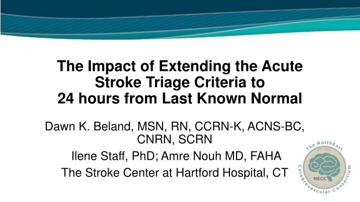 the impact of extending the acute stroke triage