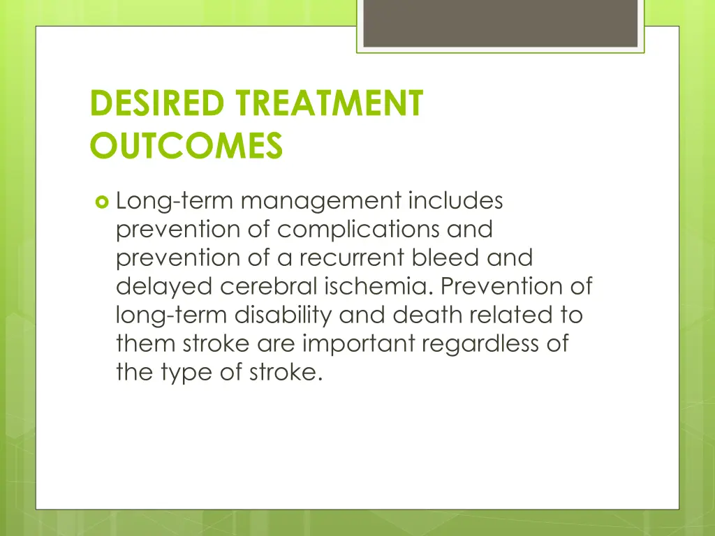 desired treatment outcomes 1