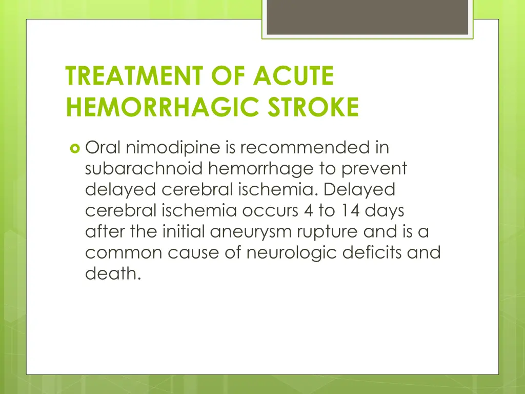 treatment of acute hemorrhagic stroke 3