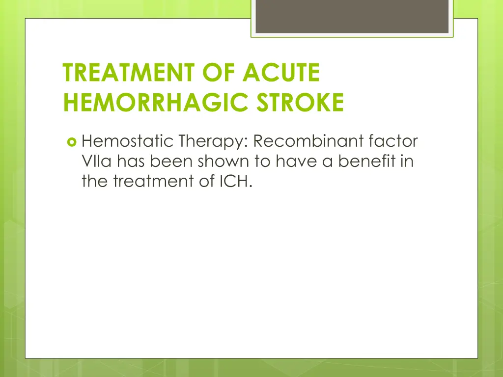 treatment of acute hemorrhagic stroke 4