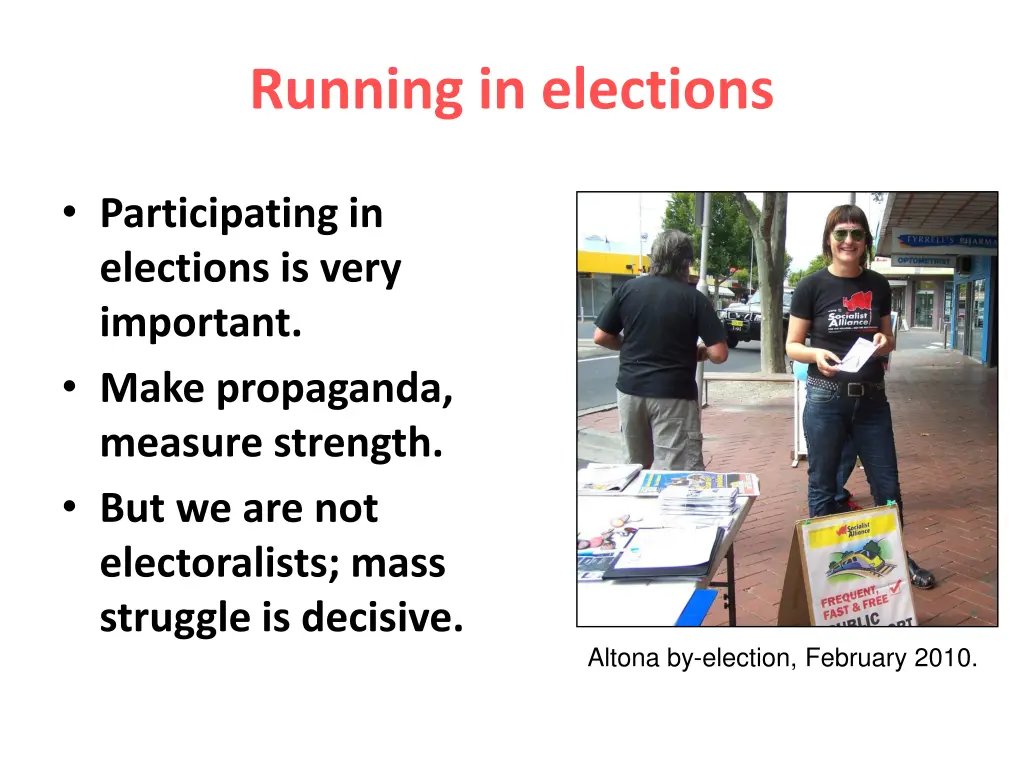 running in elections