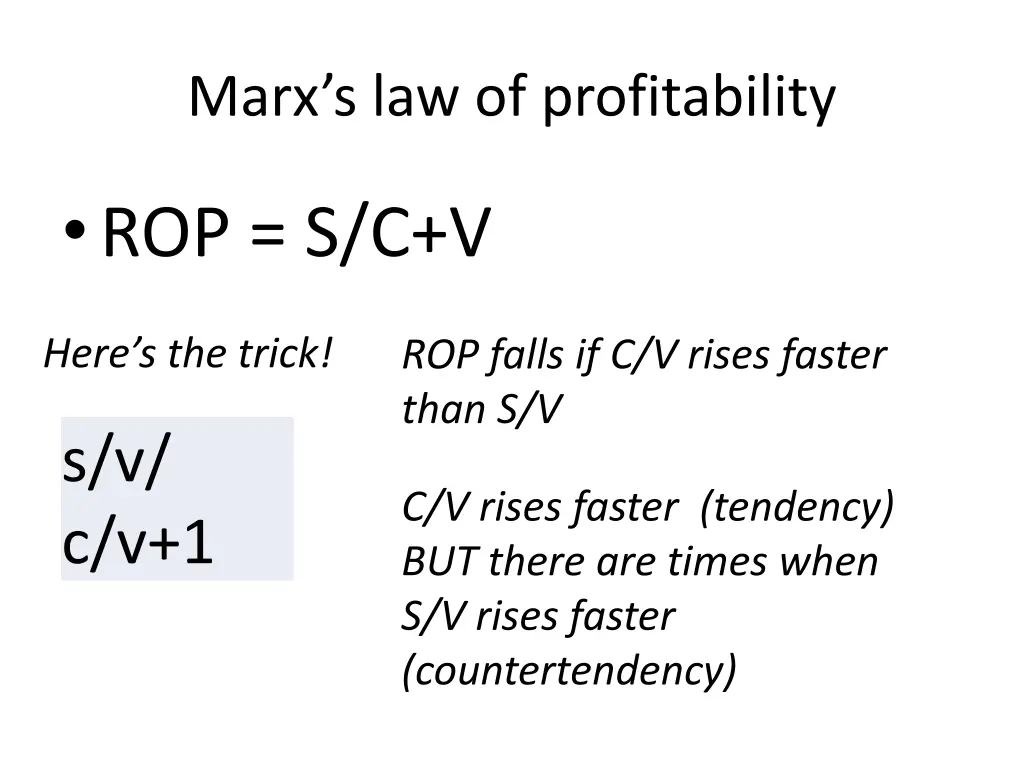 marx s law of profitability