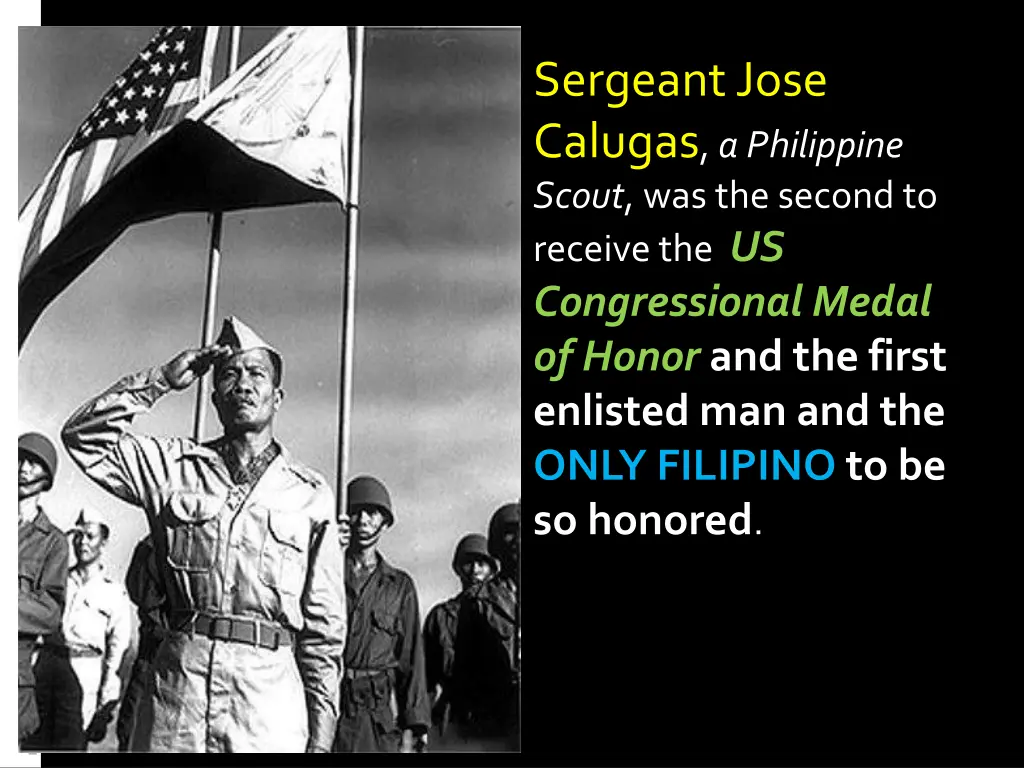 sergeant jose calugas a philippine scout