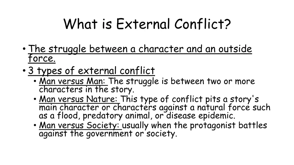 what is external conflict