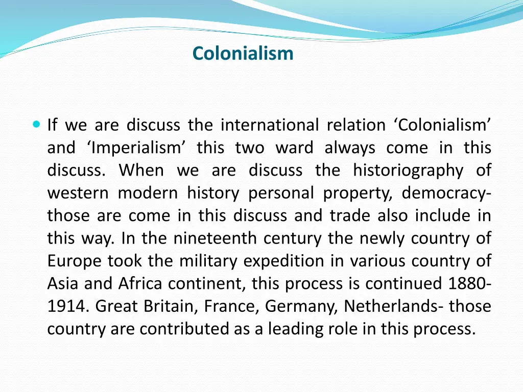 colonialism