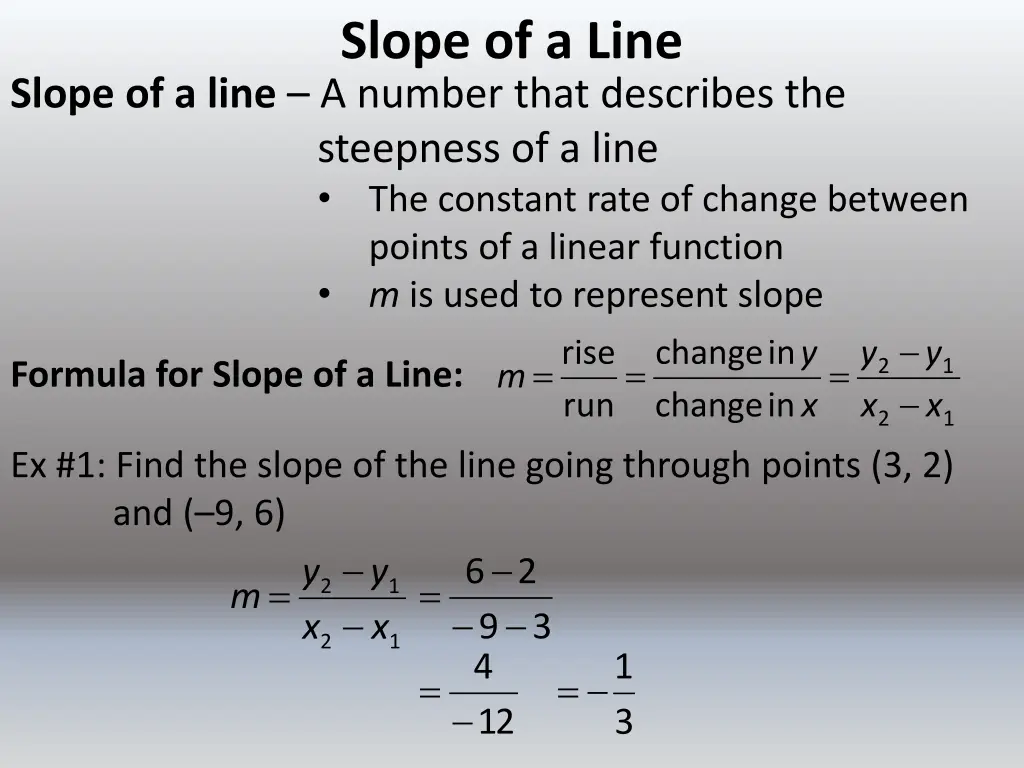 slope of a line