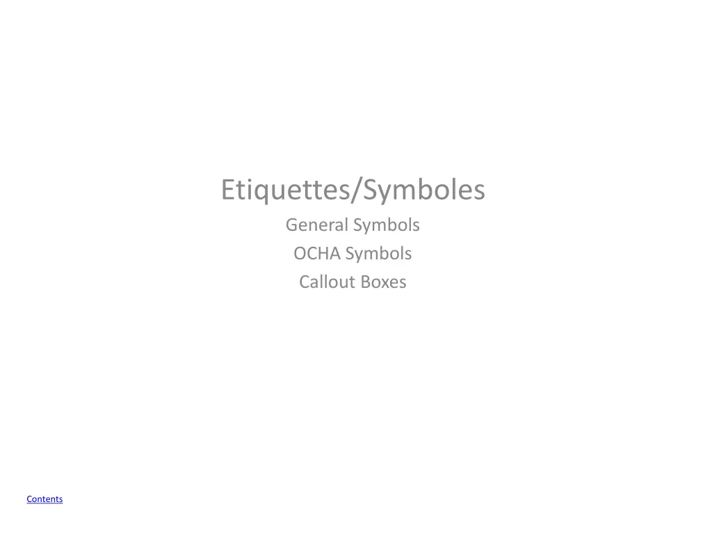 etiquettes symboles general symbols ocha symbols