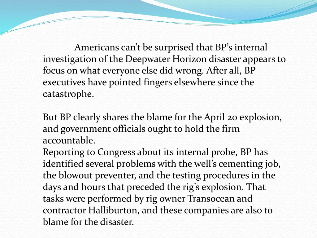 americans can t be surprised that bp s internal