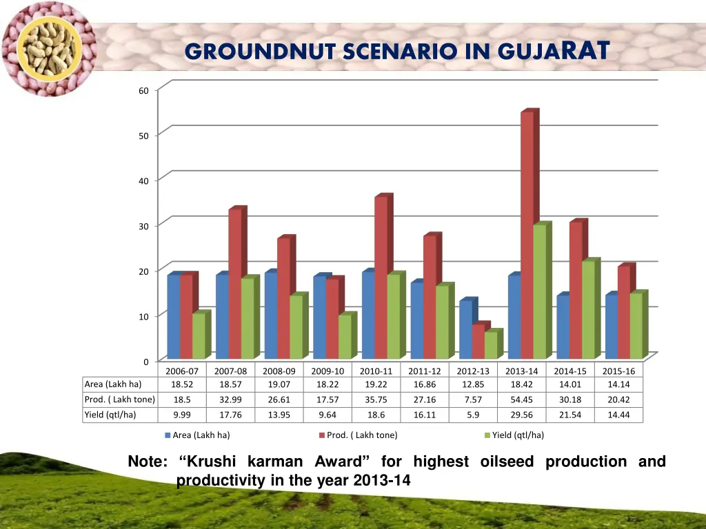 groundnut scenario in guja rat