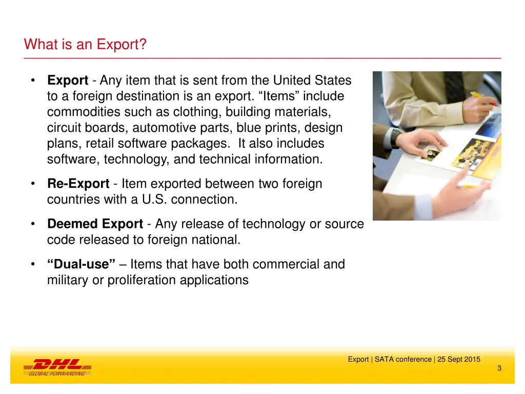 what is an export