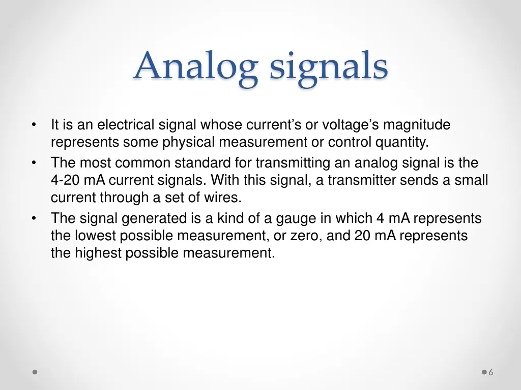 analog signals